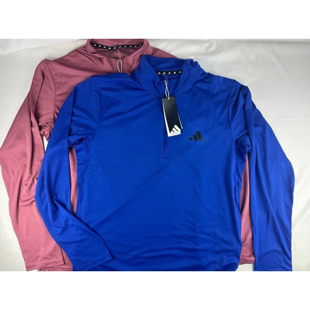 NWT Adidas Bundle Lot of 2 Men's Train Essentials Quarter-Zip Long Sleeve M